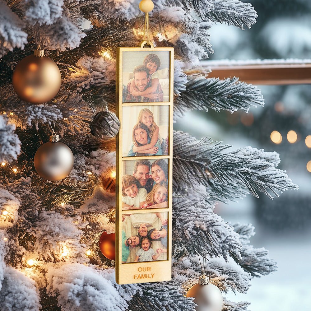 Personalized Photo Christmas Ornament Wooden Frame Ornament for Christmas Gifts - Canvasgiftco
