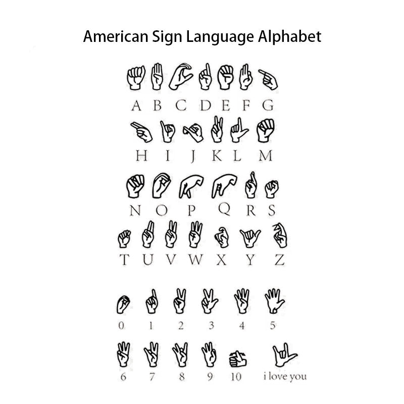 Personalized Sign Language Necklace with Fingerspelling Name Charm - Canvasgiftco