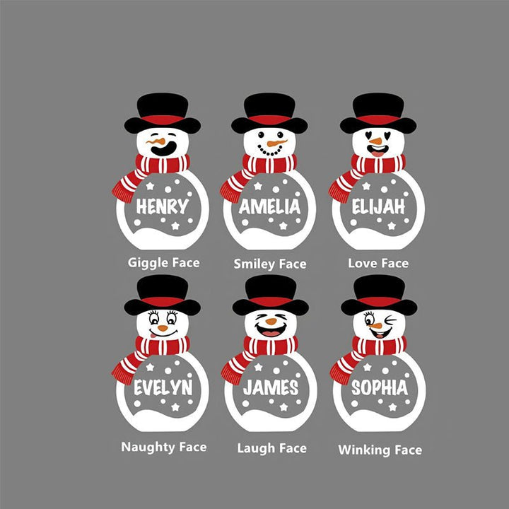 🎄 Personalized Snowman Wooden Decoration - Custom Christmas Charm for Your Home! - Canvasgiftco