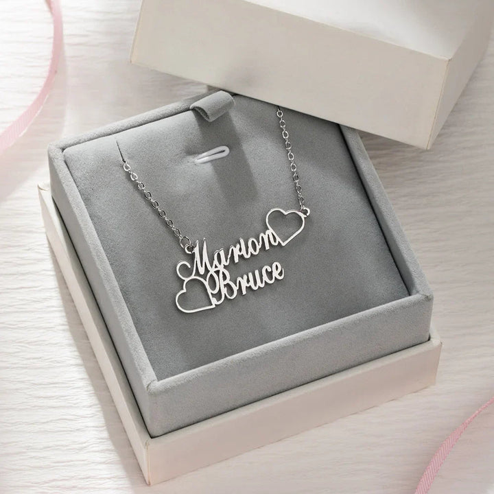 Personalized Two Name Necklace Best Gift for Your Loved One - Canvasgiftco