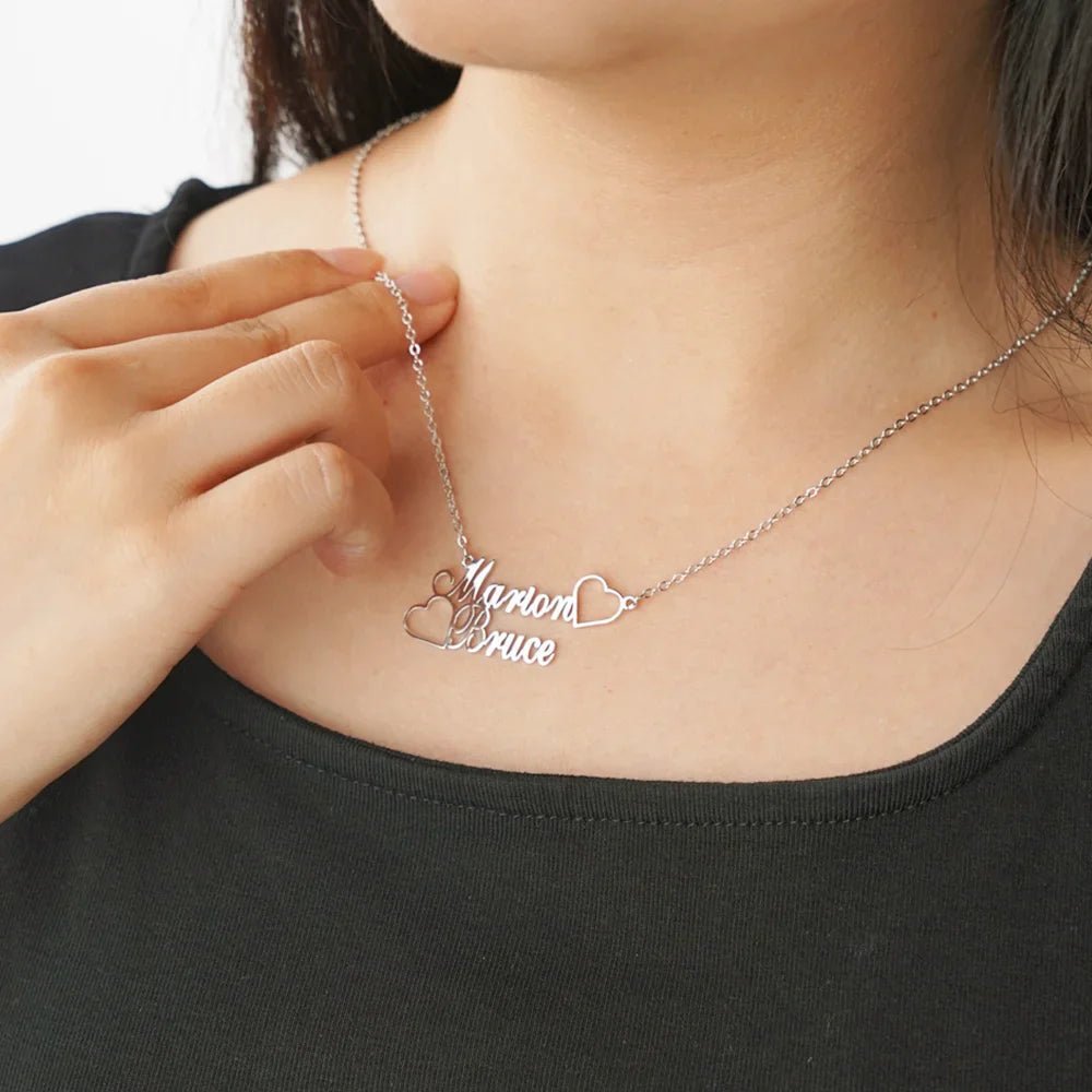 Personalized Two Name Necklace Best Gift for Your Loved One - Canvasgiftco