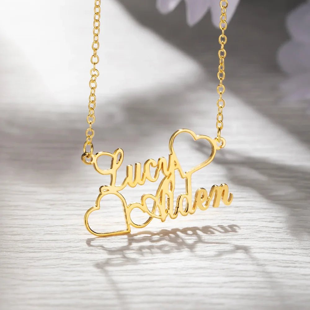 Personalized Two Name Necklace Best Gift for Your Loved One - Canvasgiftco