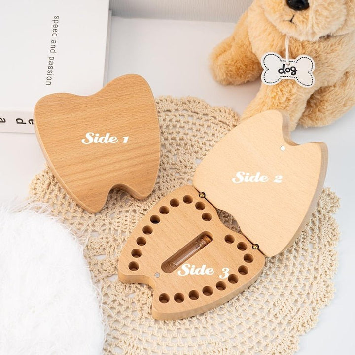 Personalized Wooden Tooth Fairy Box - Carve child's name - Canvasgiftco