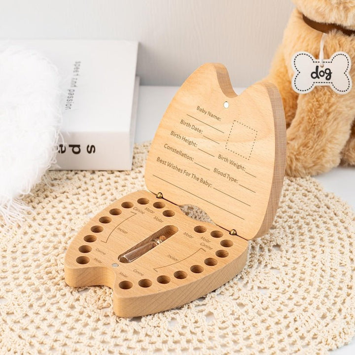 Personalized Wooden Tooth Fairy Box - Carve child's name - Canvasgiftco