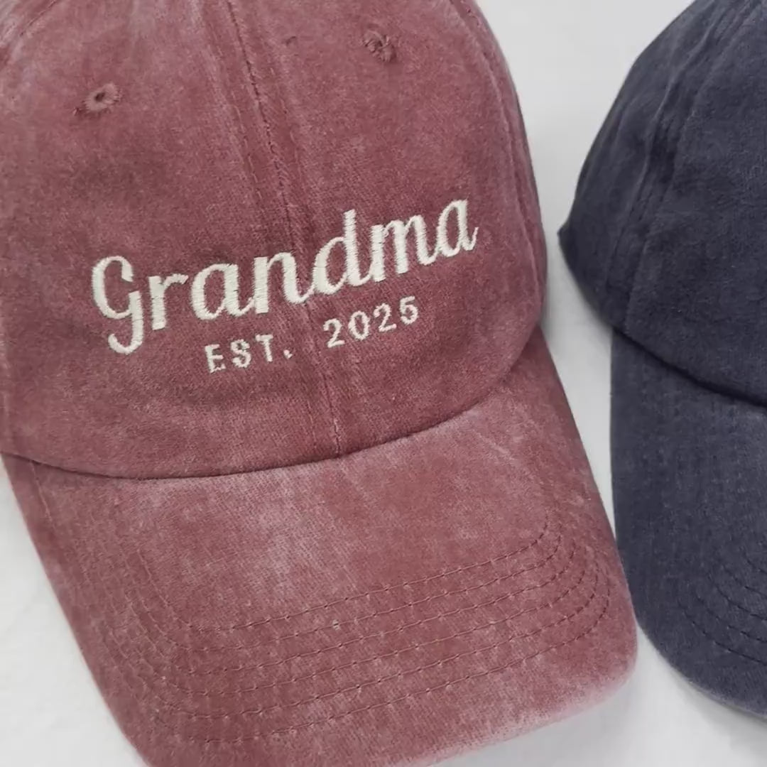 Personalized Mom, Dad & Grandparent Embroidered Cap
