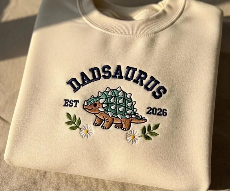 "Rawr means I Love You" Embroidered Dinosaur Mom Hoodie - Canvasgiftco