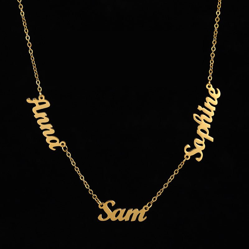 Stainless Steel Multi - Name Necklace - Canvasgiftco