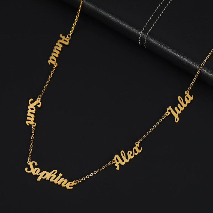 Stainless Steel Multi - Name Necklace - Canvasgiftco
