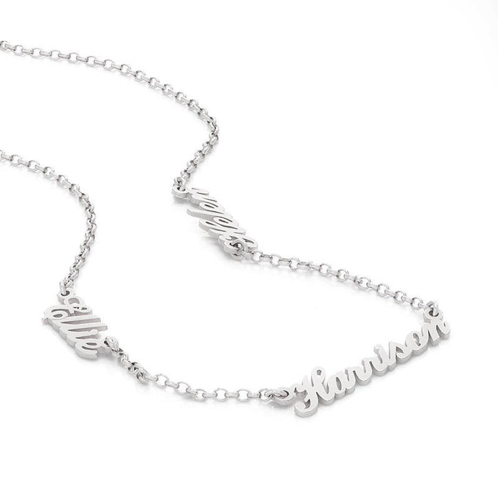 Stainless Steel Multi - Name Necklace - Canvasgiftco