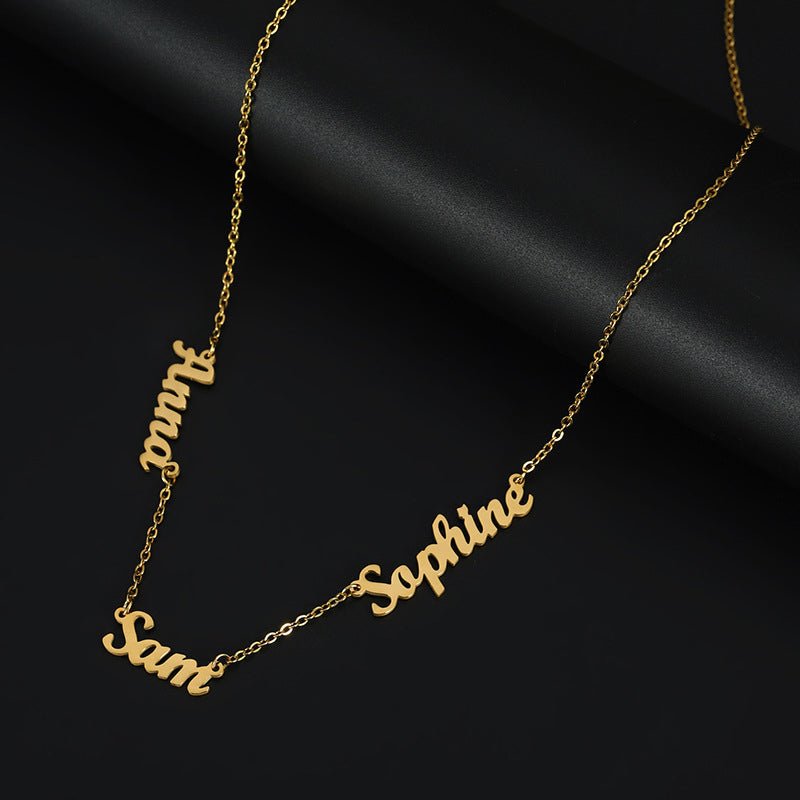 Stainless Steel Multi - Name Necklace - Canvasgiftco