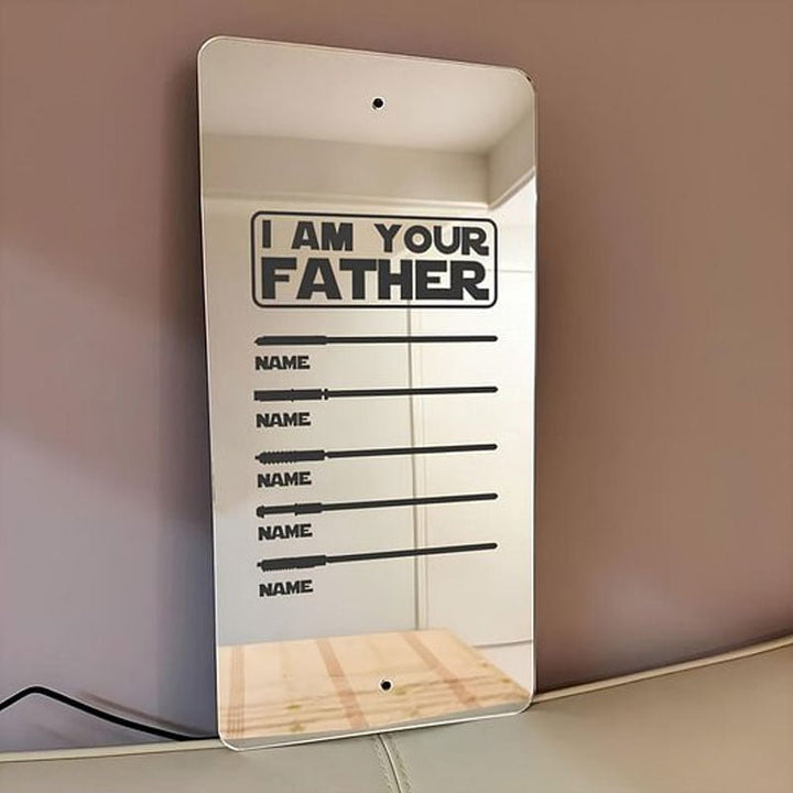 Super Dad's Lightsaber Custom Mirror Light 👊 - Canvasgiftco
