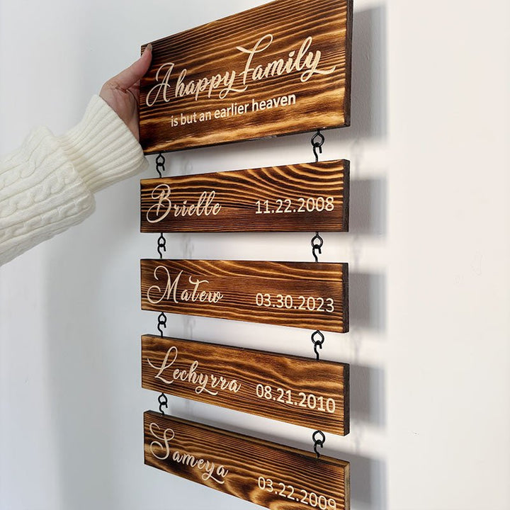 🆕 Upgraded Personalized Grandkids Hanging Sign | 2025 Version Engraved Design - Canvasgiftco