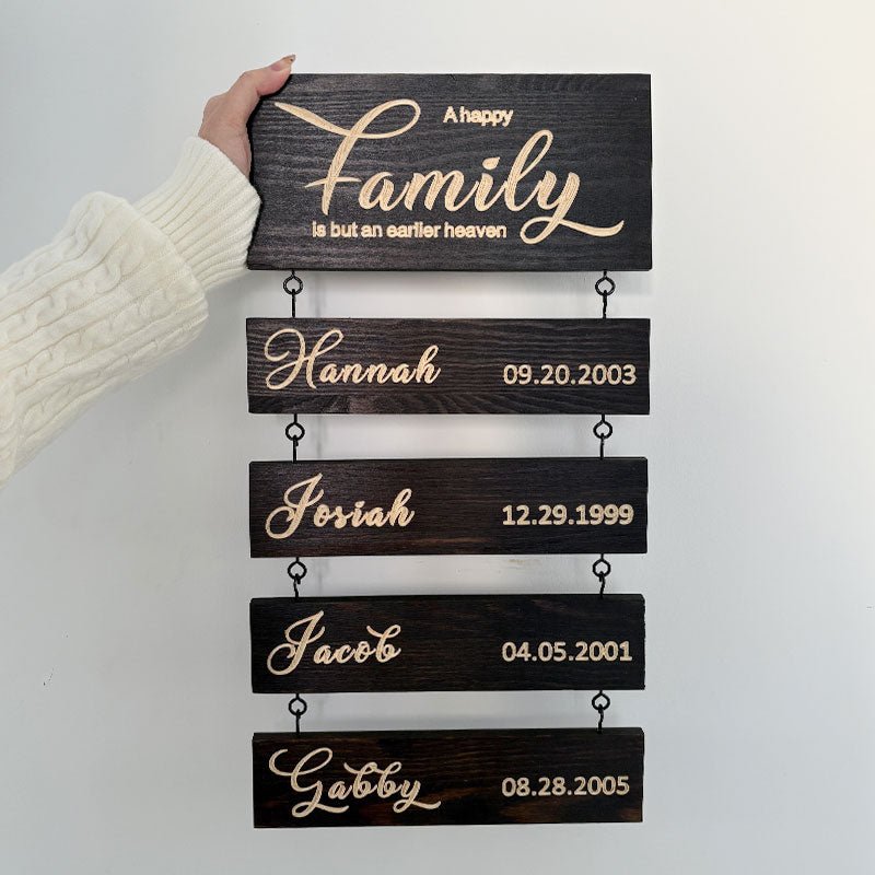 🆕 Upgraded Personalized Grandkids Hanging Sign | 2025 Version Engraved Design - Canvasgiftco