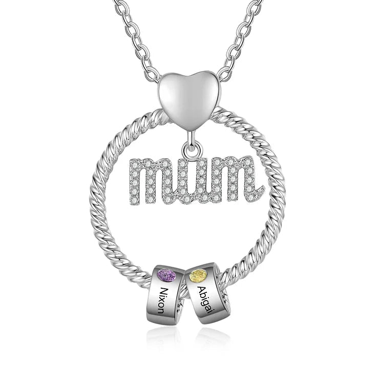 Custom Birthstone Necklace for Mom - Canvasgiftco