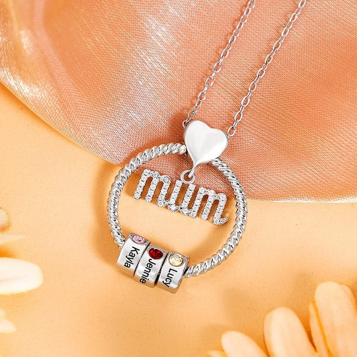 Custom Birthstone Necklace for Mom - Canvasgiftco