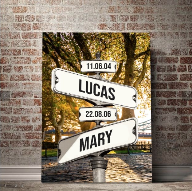 Personalized Canvas Wall Art "Date of birth of children" Summer - Canvasgiftco