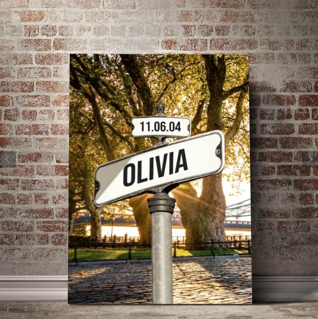 Personalized Canvas Wall Art "Date of birth of children" Summer - Canvasgiftco