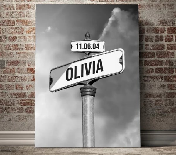 Personalized Canvas Wall Art"Date of birth of children" - Winter - Canvasgiftco